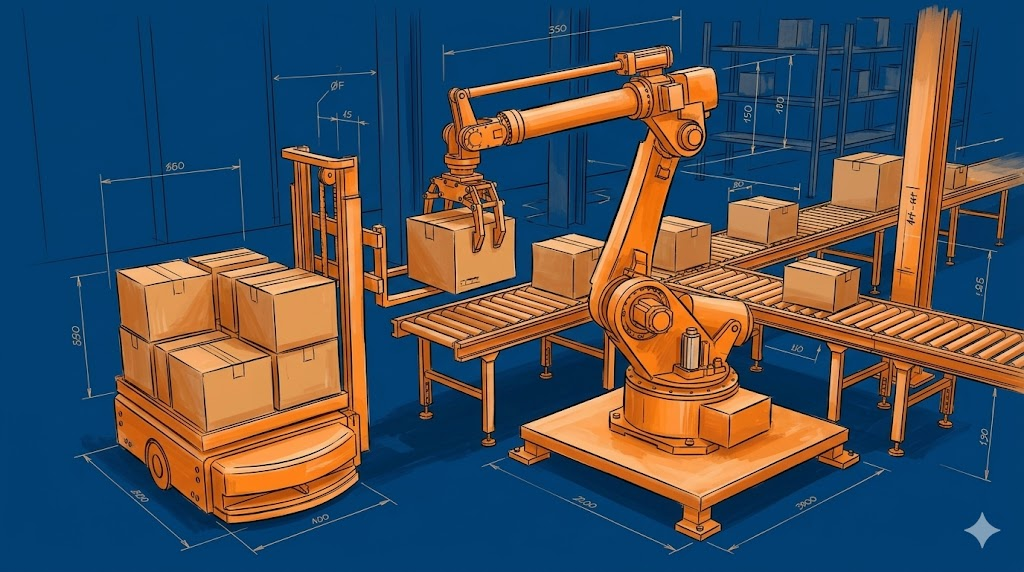 SWIFT Logistics warehouse automation illustration